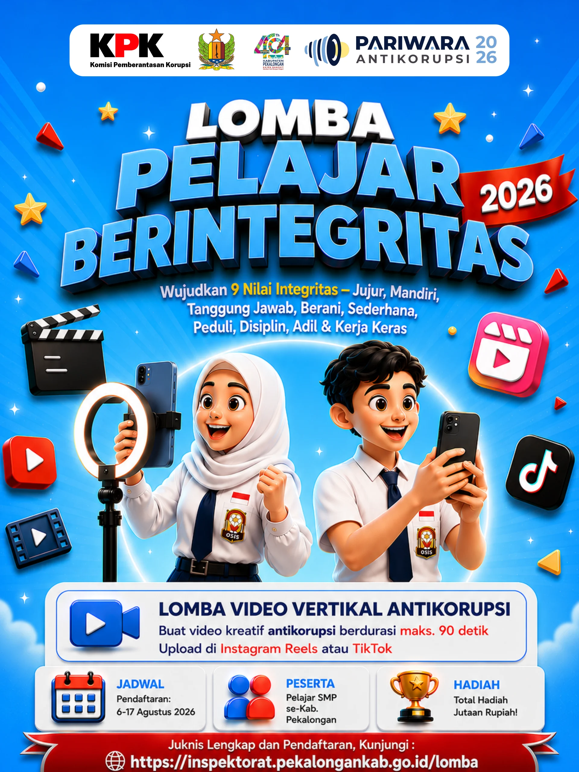 Flyer Lomba Pelajar Berintegritas 2026